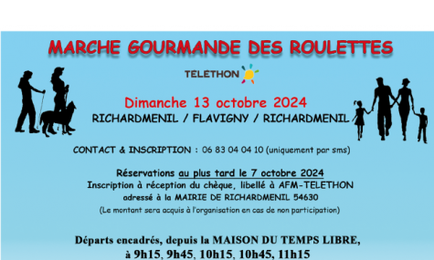 Inscriptions "Marche gourmande Téléthon"